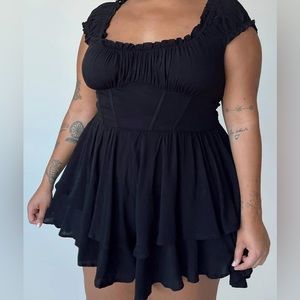 TAHITI ROMPER BLACK CURVE